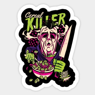 Cereal Killer Funny Horror Humor Sticker